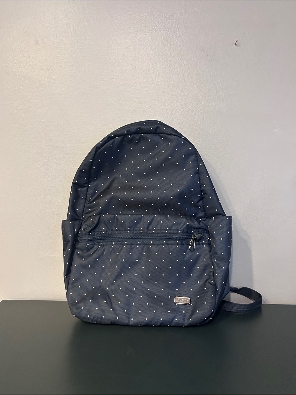Pacsafe Polka Dot Backpack Navy Blue White One Size